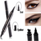 2 In 1 Liquid Eyeliner Stamp Winged Seal Makeup Black Liquid Eye Liner Pencil