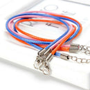 25 NEW Cotton Pendant Necklace Lobster Clasp Cord 2mm plus Extension Chain XVY
