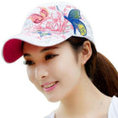 Female hat sports girls golf baseball cap white