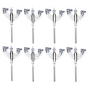 Chrome Bass Drum Claw Hooks for Bass Drum Percussion Parts, High Quality, 8-Pack