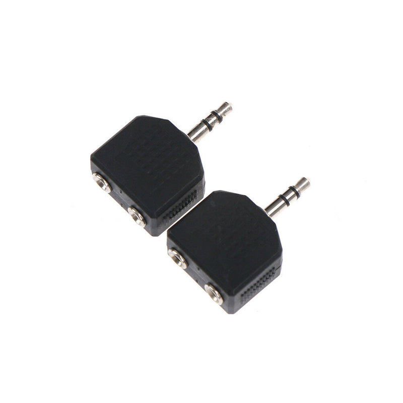 3.5mm Splitter Mono Adaptor Connector 2 Socket To 1 Plug For Mobile Computer  Z