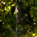 Wood Christmas Tree Star Pine Cone Ball Pendant Hanging Decor Ornament (C) A