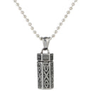 Retro Hexagon Column Box Urn Cremation Pendant Necklace Ash Holder For Pet
