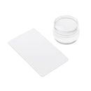 4cm Chunky Clear Jelly Transparent Soft Stamper and Scraper Set - Nail Art