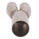 2 to1 Steel Exhaust Merge Collector Dual 1.5" ID Inlet Single 1.75" OD Outlet
