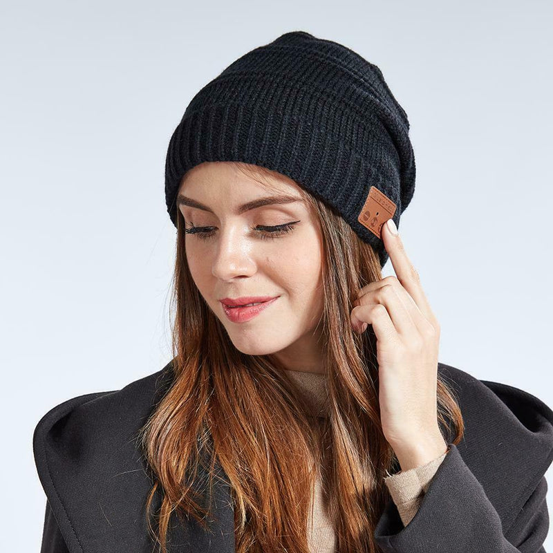 Bluetooth 5.0 Headset Knitting Cap Wireless Music Headphones Sports Hat Unisex