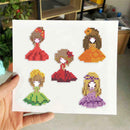 DIY Full Drill Round Cartoon Girl Diamond Painting Puzzle Children Stickers