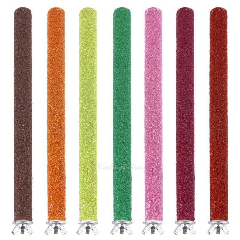 Colorful Pet Bird Bite Chew Toys Paw Grinding Stand Perches Cage Parrot Budgie