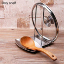 Stainless Steel Pot Cover Rack Stand Pan Lid Spoon Holder Lid Stand