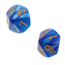 10pcs 10 Sided Dice D10 Polyhedral Dice for    DND MTG RPG High quality Blue