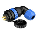 Aviation Connector 20.5mm 2P 25A 380V Watertight Male Wire Panel Power Chas