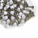 100pc White Cup Dental Whiten Polisher Brush Nylon Polishing Tool Brushes M1E4
