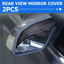 2x Carbon Fiber Look Car Side Rear View Mirror Rain Visor Snow Guard Shield