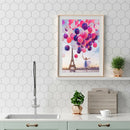 Frameless Painting By Numbers DIY Romantic Balloon Hand Painted Oil Picture