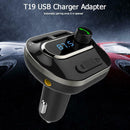T19 Wireless Bluetooth Car Kit Handsfree FM Transmitter MP3 USB Charger Adapter