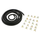1/4-Inch ID 9.8-Feet Fuel Line + 2/5-Inch Hose Clamps For Mowers Tractors