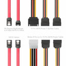 SSD/SATA III Hard Drive Connection Cables (1 x 4 Pin to Dual 15 Pin SATA Po