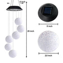 LED Solar Powered Fairy Lights Outdoor Garden Wedding Wind Chime Lights Lamp