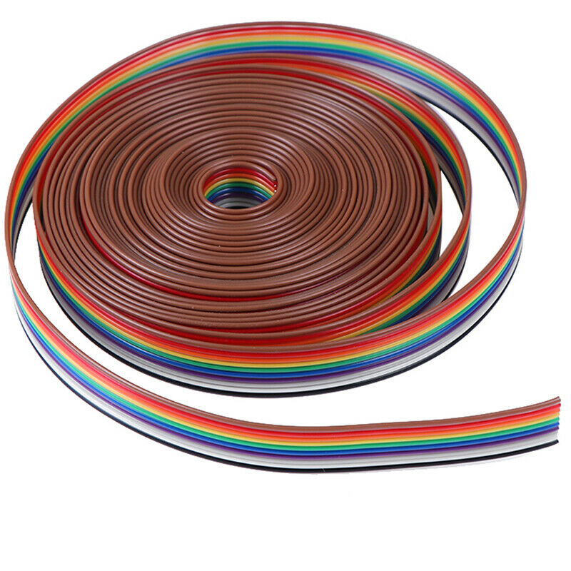 5 meters/lot Ribbon Cable 10 WAY Flat Cable Color Rainbow Ribbon Cable W n Bj