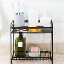 Spice Rack Two Layers Stainless Steel Storage Shelf Rack Home Kitchen Seaso