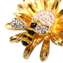 Fashion Daisy Honeybee Brooch Pin Collar Badge Corsage Jewelry Women AccessoD Gw