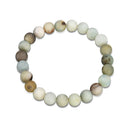 New 8mm Chakra Amazonite Bracelet Natural Stone Meditation Mala Beads Jewelry