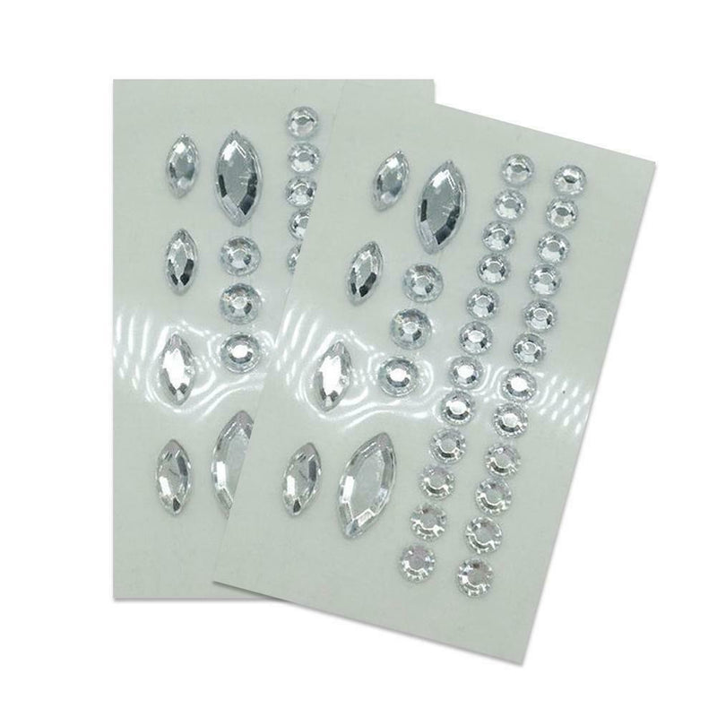 Adhesive Face Gems Rhinestone Jewels DIY Festival Party Glitter Body Sticke F7F6