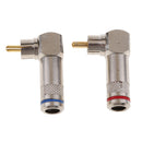 High Quality 2 RCA F Splitter Male Plug to Female Jack Adapter Audio Cable