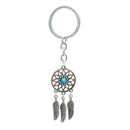 Metal Key Chain Ring Feather Tassels Dream Catcher Keyring Keychain OZ