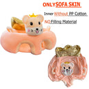 Cute Baby Sofa Cover Learning to Sit Seat Feeding Chair Case N/Cotton (D) A