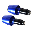 7/8" Motorcycle Handlebar Grips Bar End Plug Grip Ends Caps 22mm Blue