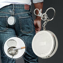 Mini Portable Pocket Stainless Steel Round Cigarette Ashtray With Key Ring Clip