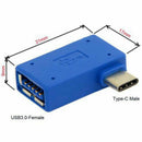 USB 3.1 Type C Right 90 Degree Angled Male to USB 3.0 Female OTG Adapter