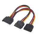 15-Pin SATA Y Splitter Power Cable Male to Female Cable for HDD Hard Drive