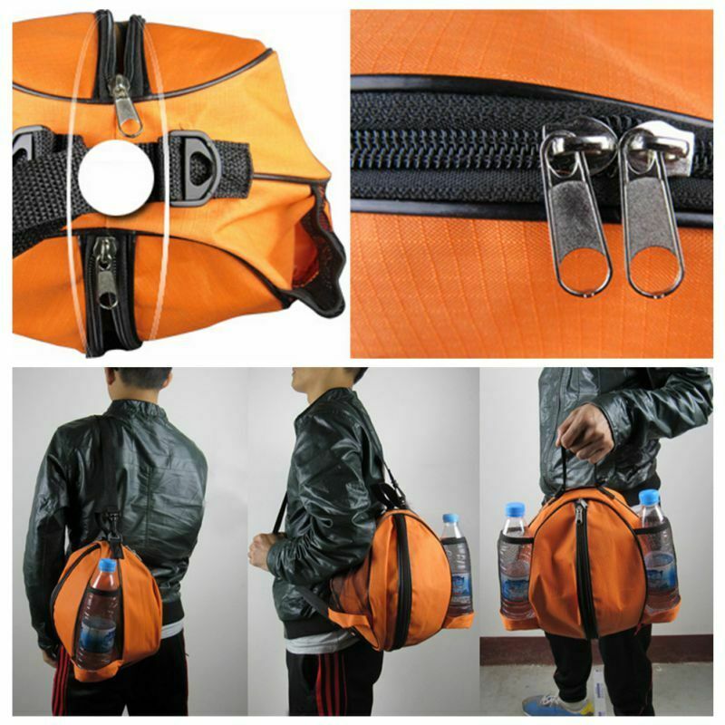 Round Shape Ball Bag Basketball Volleyball Football Backpack Adjustable Sho L7I4