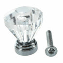 12x Clear Crystal Glass Door Knobs Drawer Cabinet Furniture Pull Handles