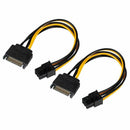 SATA 15 pin to 6 Pin Power Cable 3-Pack 15 pin SATA to 6 pin pci Express po Q2W5