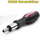 Screwdriver Nut Wrench Multi Tool Industrial Grip Torx Square Slot Bits Q0Z7