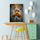 30x40cm Diamond Painting Halloween Girl Pumpkin Full Round Cross Stitch Kit
