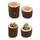 2pcs Tree Stump Candle Holder Candlestick for Pub Bar Wedding Party Decor