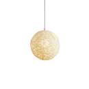 White Bamboo, Rattan And Hemp Ball Chandelier Individual Creativity Spheric