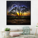 5d diy full drill night field tree diamond painting embroidery home decor LJAU