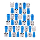 20 Blue Female Insulated Spade Wire Connector Electrical Crimp Terminal 14-