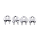 4pcs Stainless Steel Cable Clip Saddle Clamp for 5/32 inch 4mm Wire Ropes T7Z3