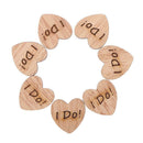 50pcs/lot Natural Wood Wooden Love Heart Wedding Table Decoration DIY Craft