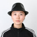 Retro Faux Leather Mens Fedora Trilby Hat Gentleman Winter Church Panama Cap