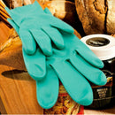 30cm Rubber Home Work Gloves Solvent Resistant Anti Acid Alkali Green