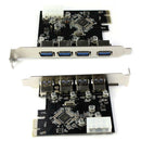 4-Port Super-speed USB3.0 To PCI-E Card Express Expansion Card Adapter VIA 5Gbps