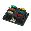 6 Way Circuit ATO ATC Blade Fuse Box Holder For Car Van Boat Marine Truck H4K2