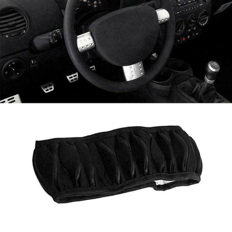 1* Car Steering Wheel Cover Anti-slip Elastic Breathable Microfiber T6W3